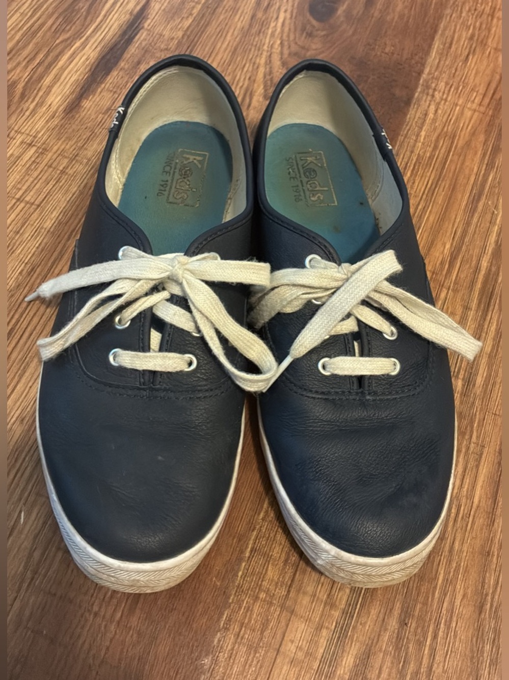 Keds Navy Low-Top Sneakers with Cream Lacesr